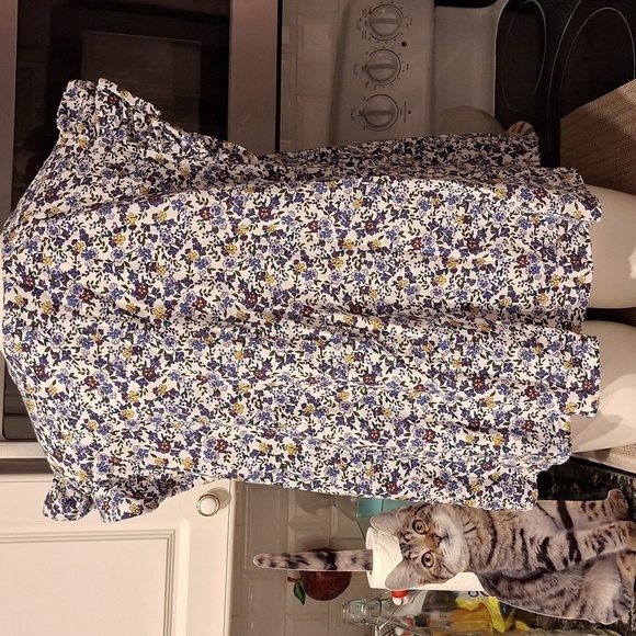 L womens St John's Bay floral cap sleeve button down plus size top 2X - Picture 3 of 3